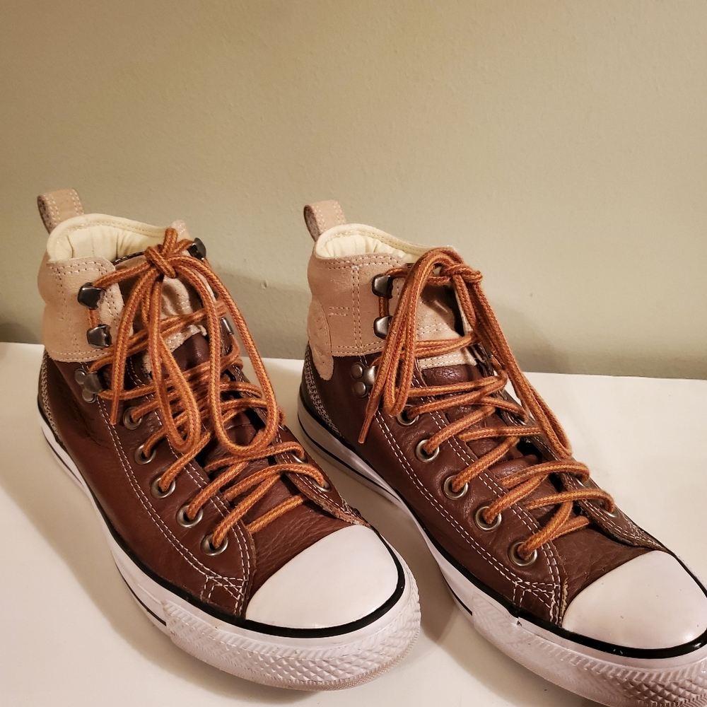 Converse CT Hikers High Tops- Brown Leather Men's 6.5 Women's 8.5